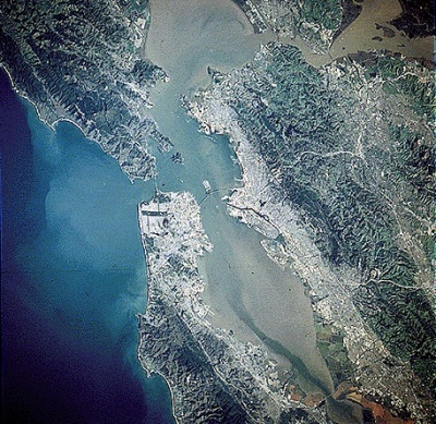 the bay area from space